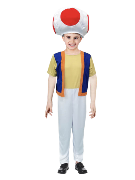 Toady mushroom boy Mario bros inspired costume - Child