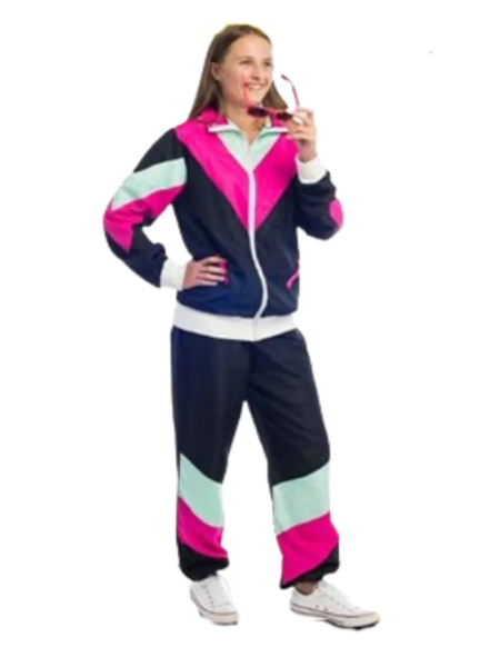 80’s Tracksuit Black - Adult