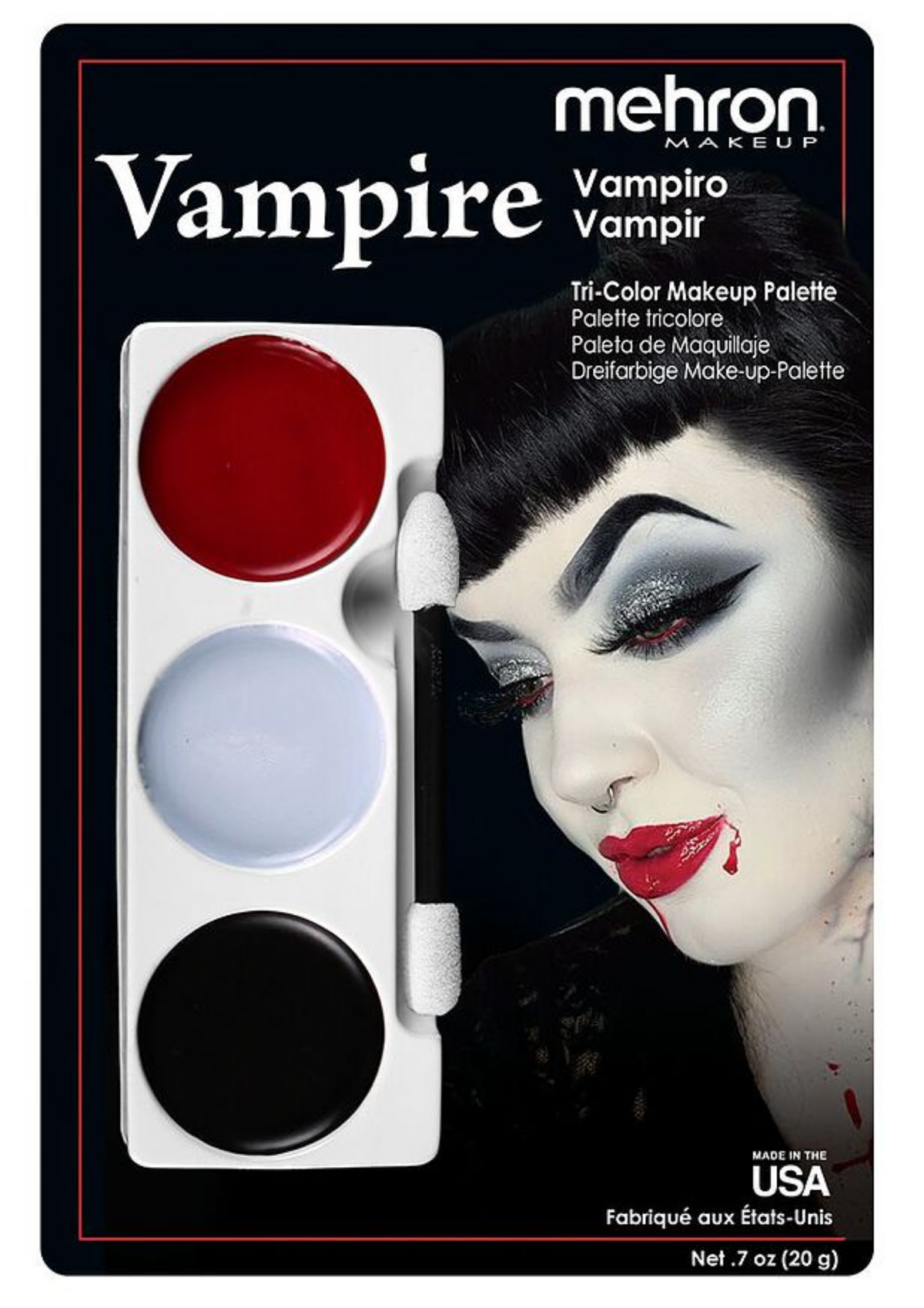 Tri-Colour Make-up Palette - Vampire
