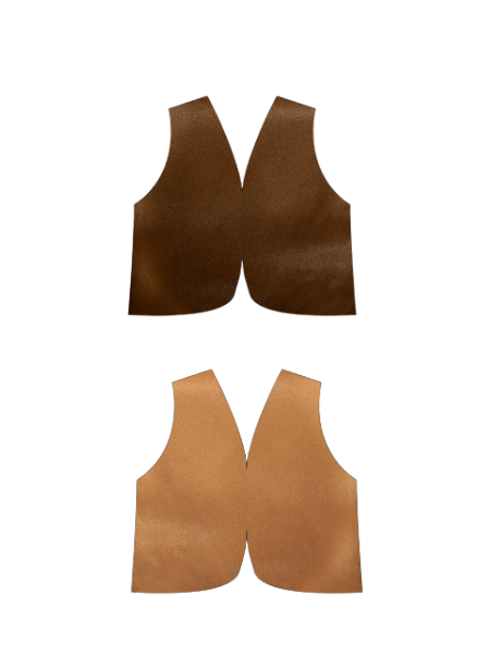 Adult colonial vest (shrek) Brown / Dark Brown
