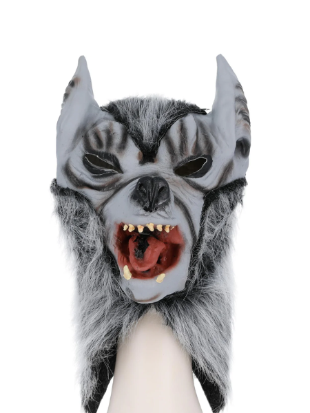 Grey wolf latex mask
