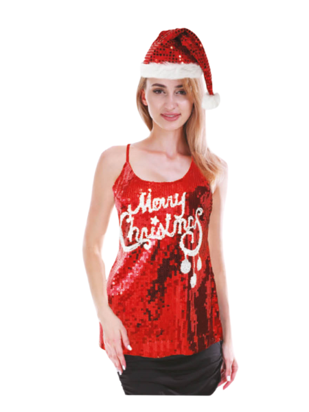 Christmas sequin singlet - Adult