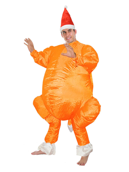 Raw chicken inflatable costume -Adult