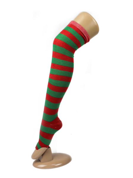 Red and Green knee high socks