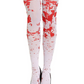 Bloody Zombie Thigh Highs WHITE/RED